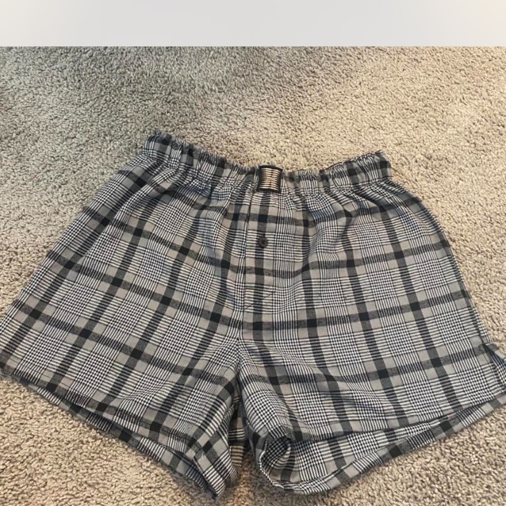 Savage X Fenty Black and Gray Pajama Shorts